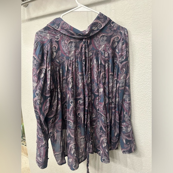 Free People Modern Muse Paisley Boho Blouse - Picture 4 of 7